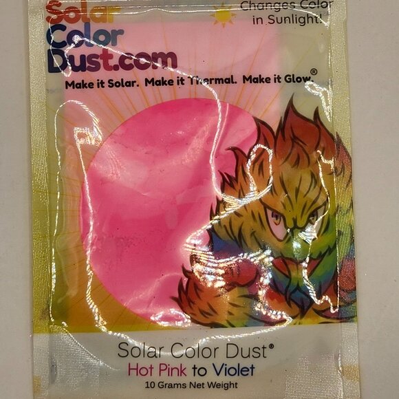 New, Hot Pink to Violet Solar Color Dust Fluorescent Pigments 10 Gram Pouch - Picture 1 of 2